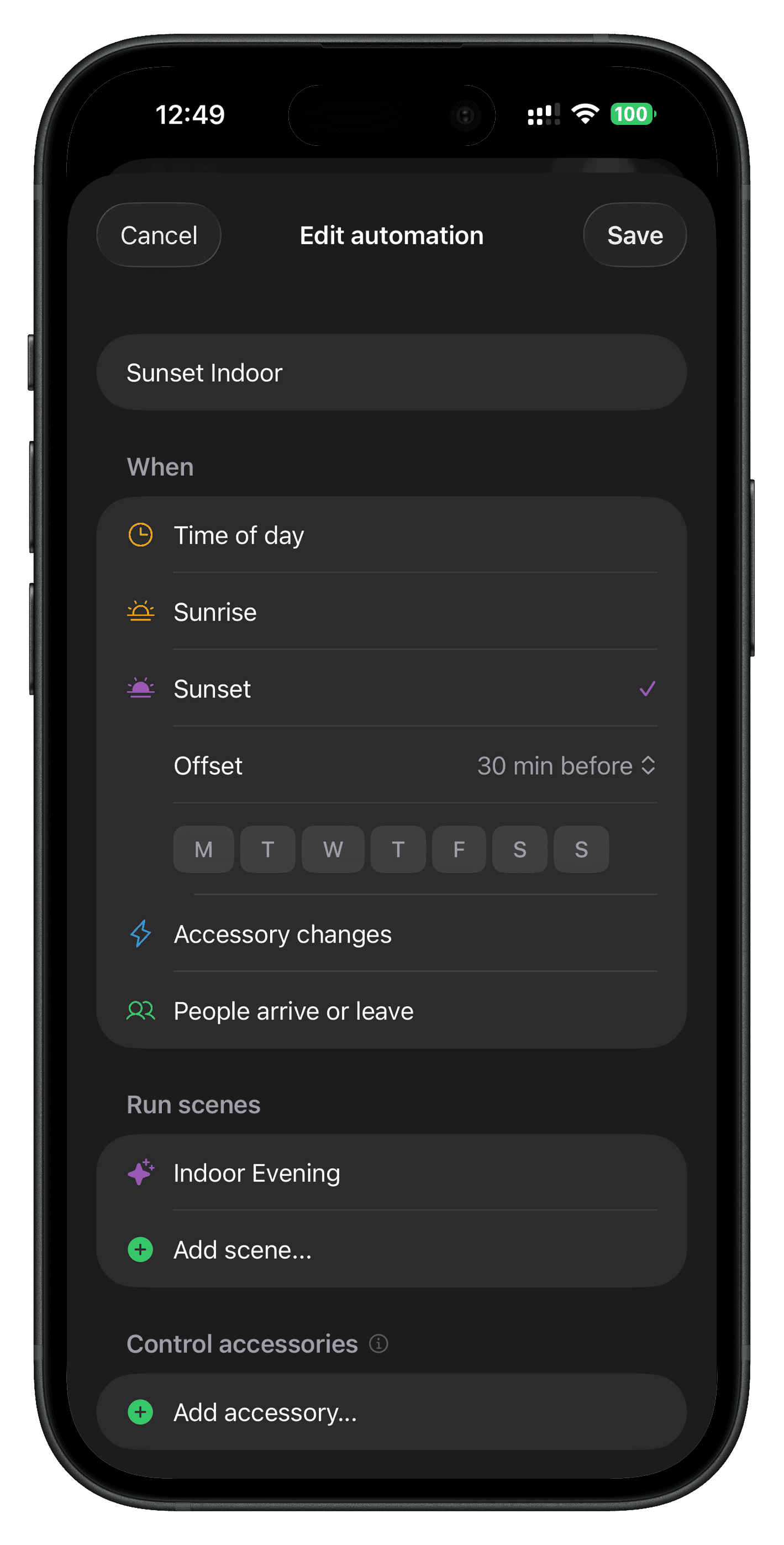 Edit automations without leaving the app
