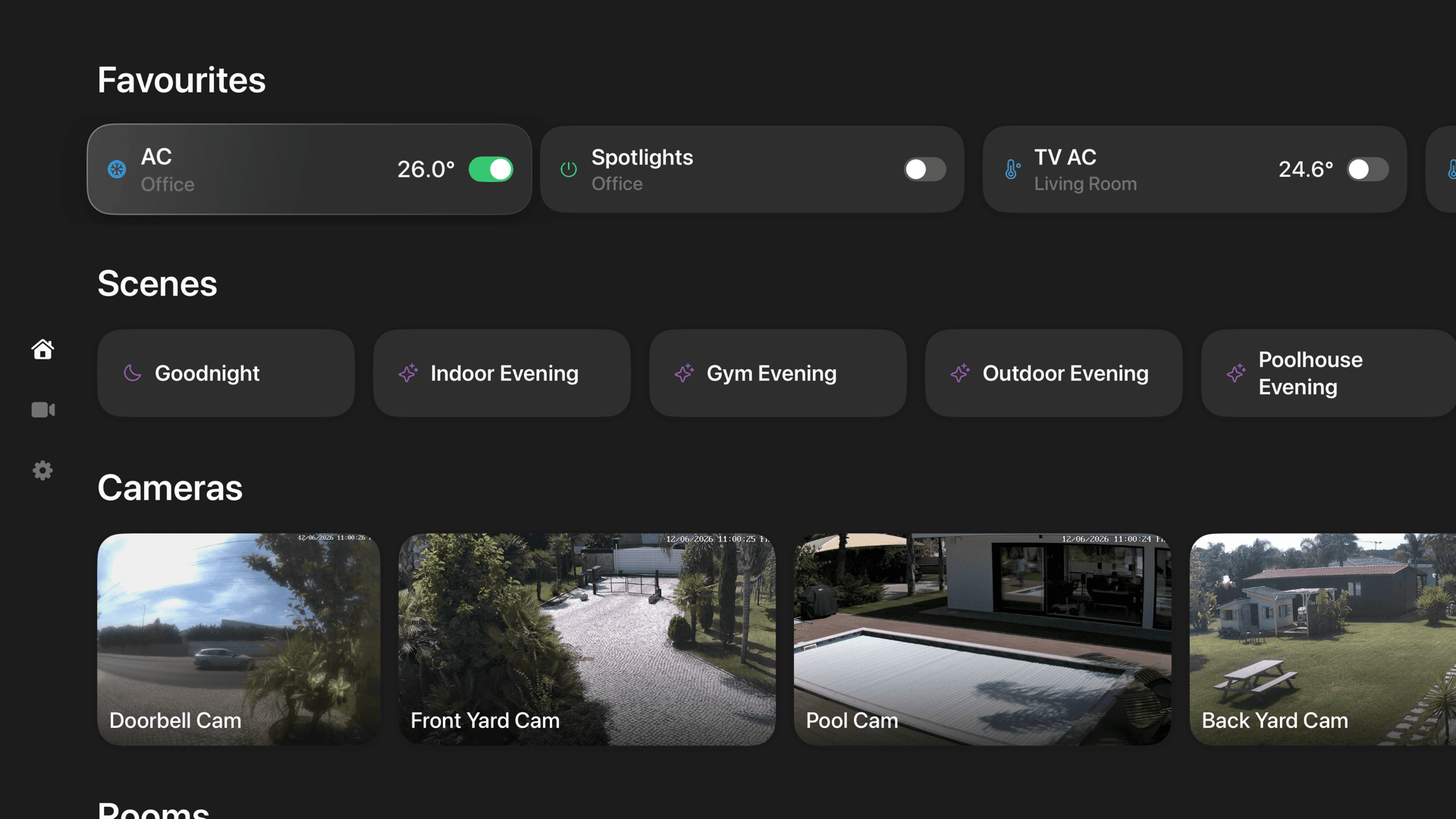 Itsyhome home screen on Apple TV